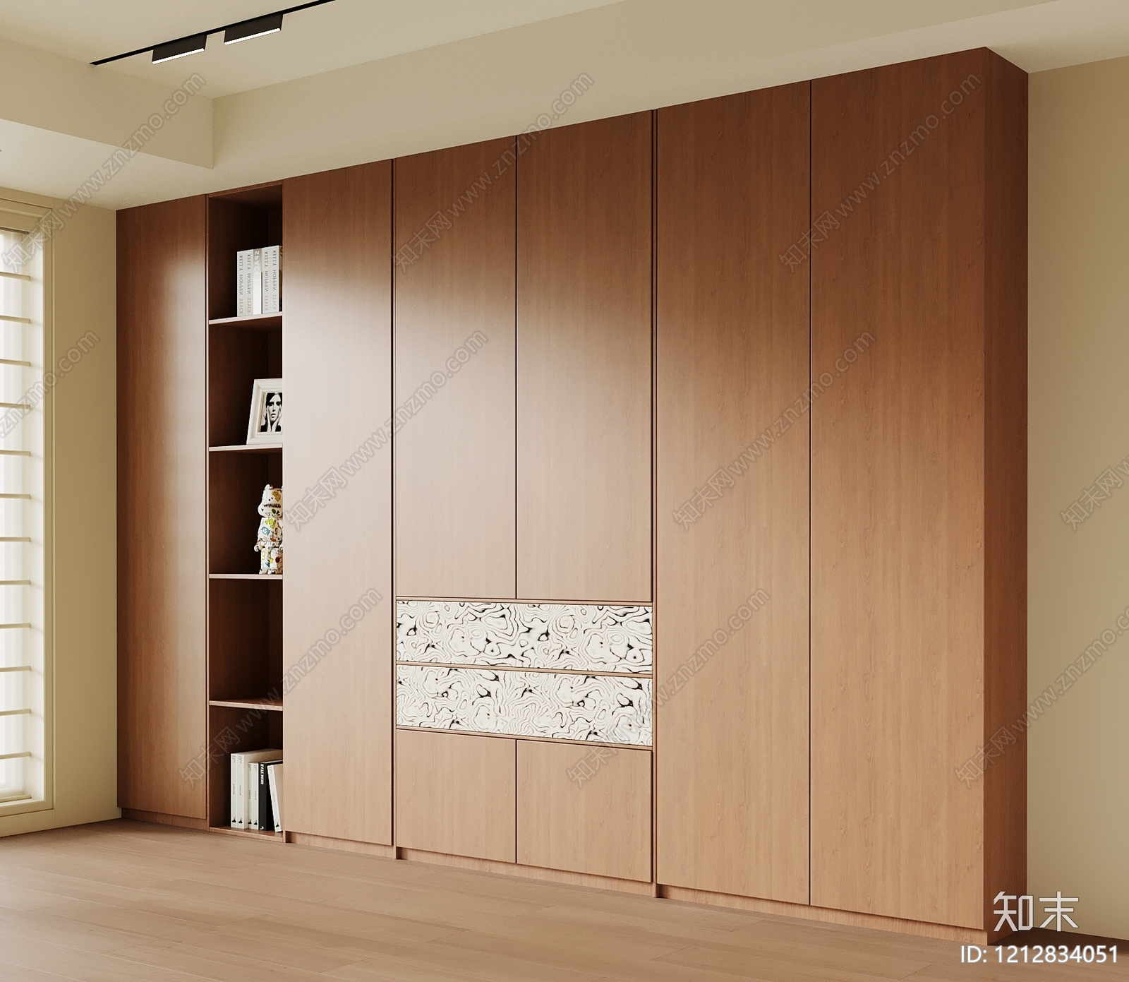原木风衣柜SU模型下载【ID:1212834051】