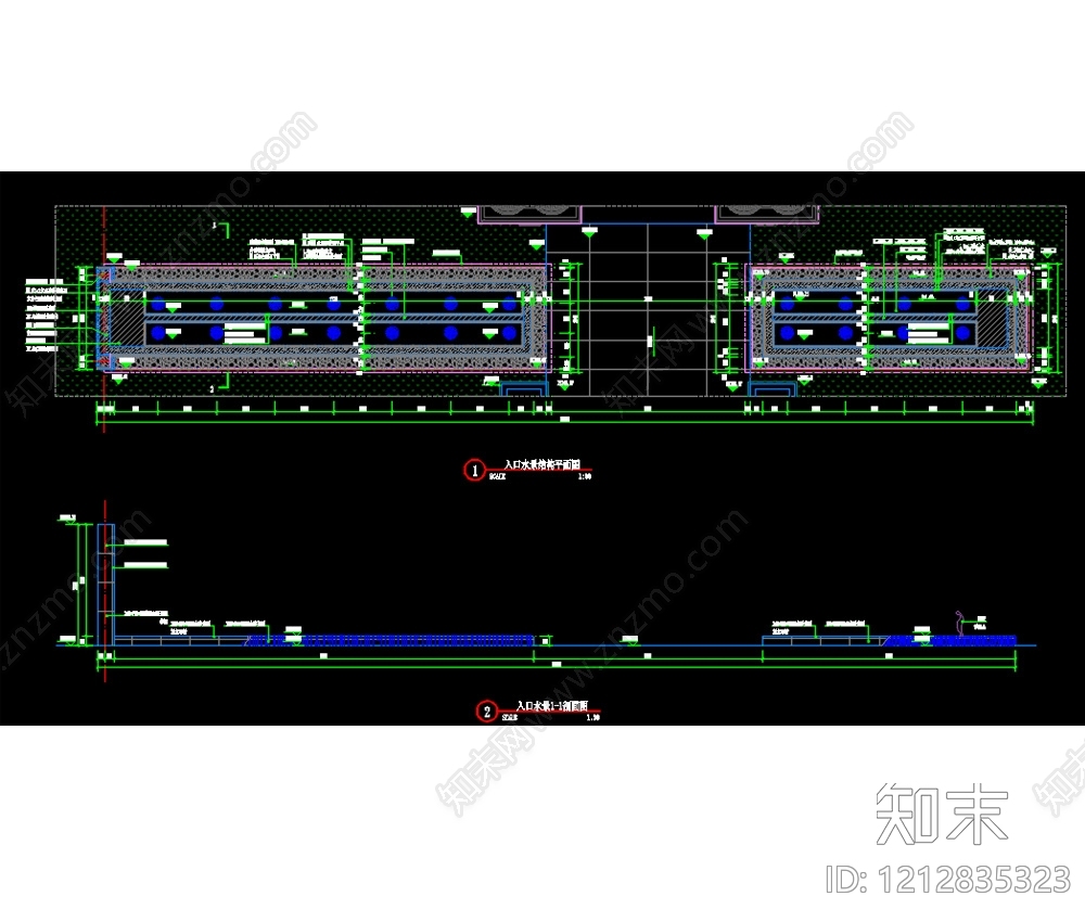 水景节点详图施工图下载【ID:1212835323】
