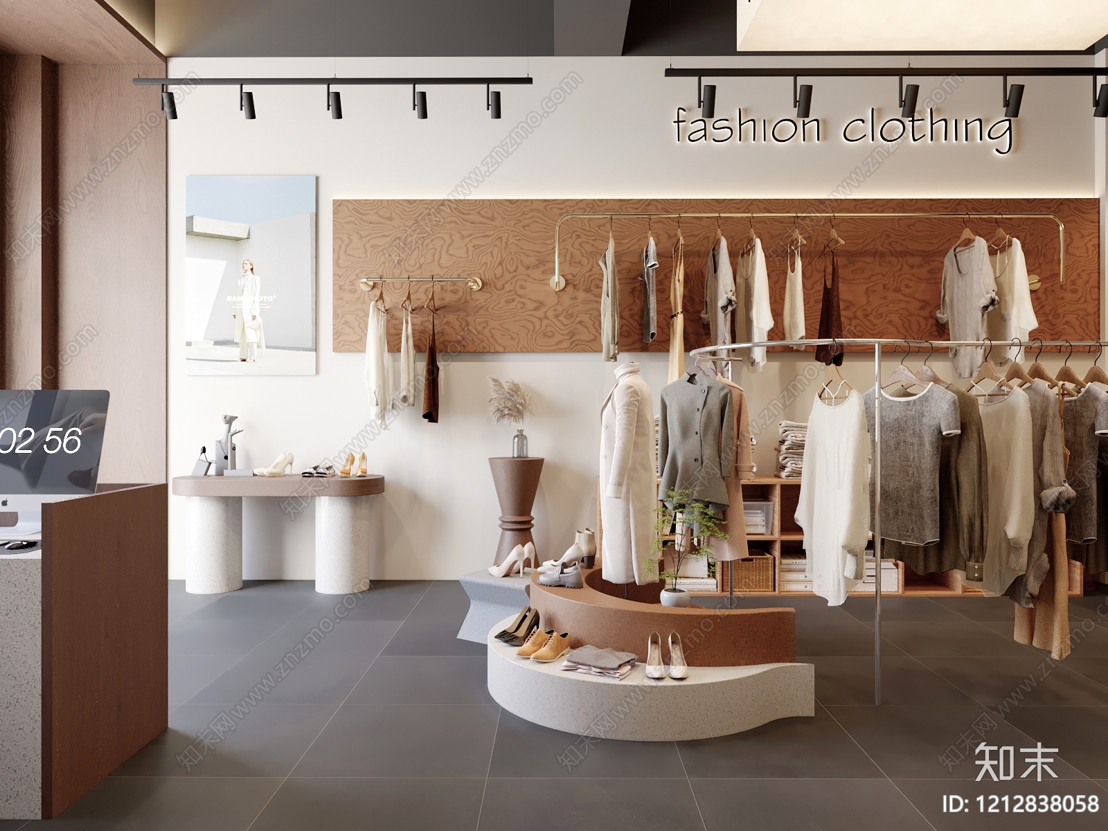 现代简约服装店3D模型下载【ID:1212838058】