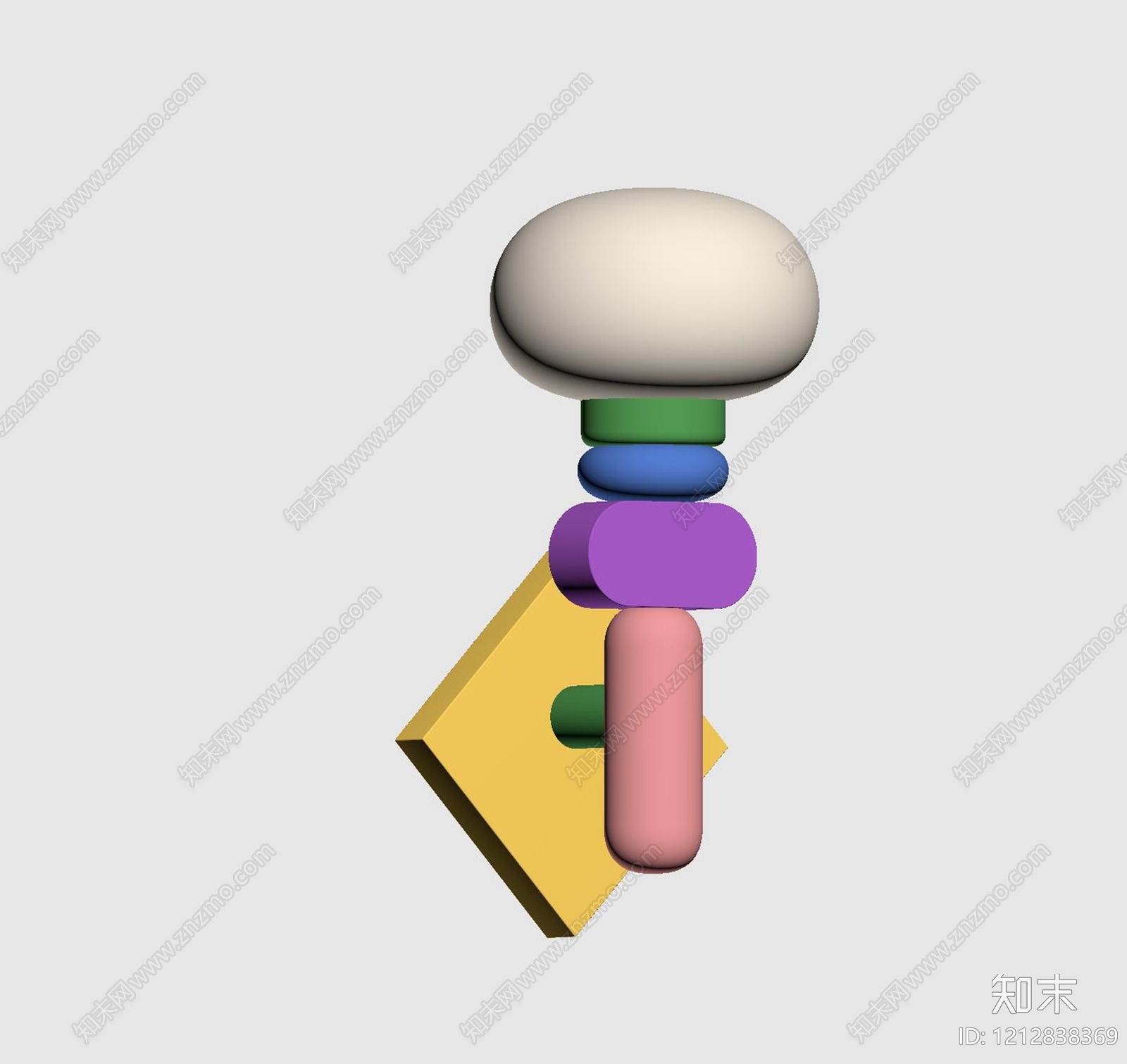 孟菲斯风格壁灯3D模型下载【ID:1212838369】