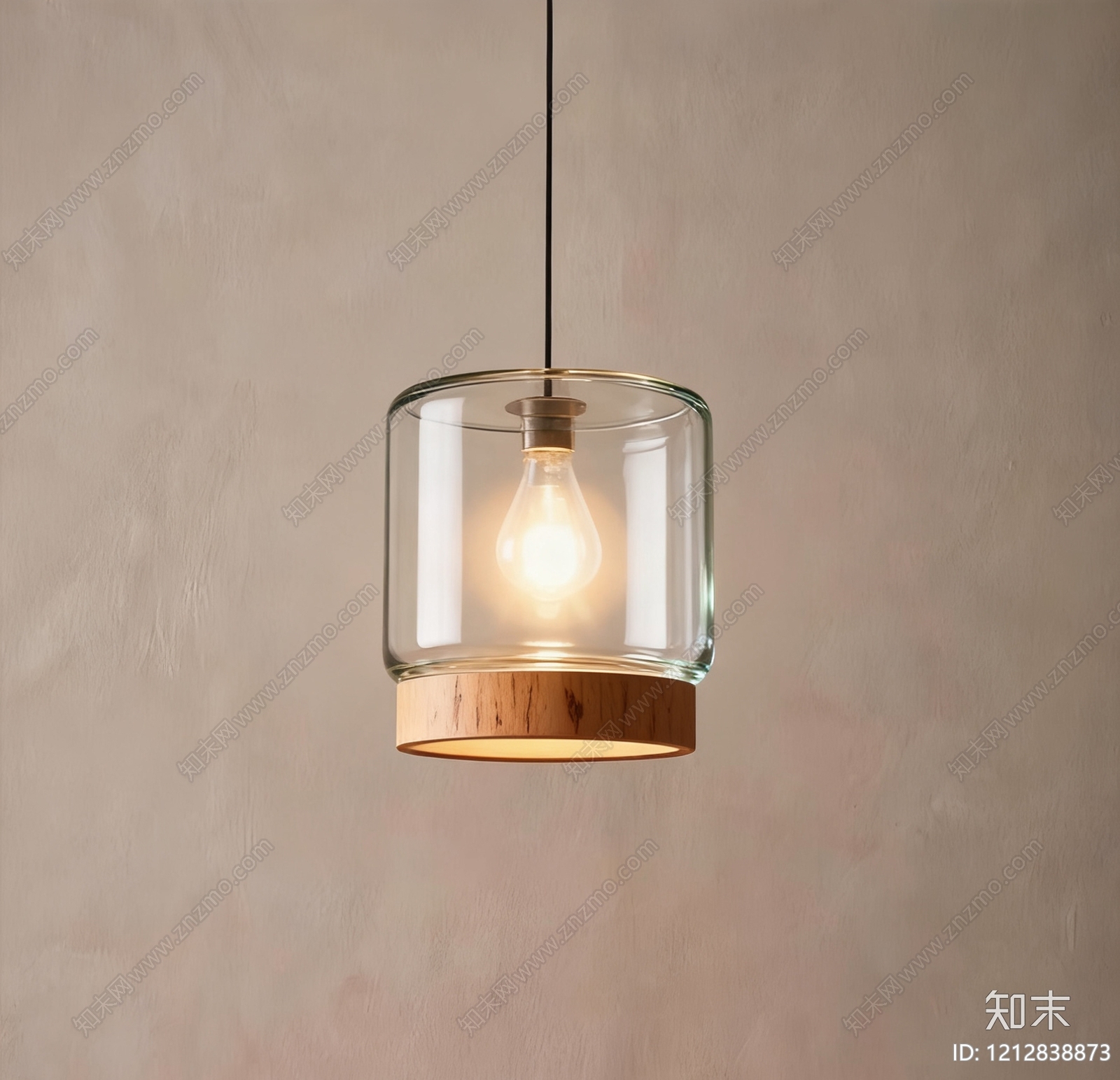 原木风小吊灯3D模型下载【ID:1212838873】