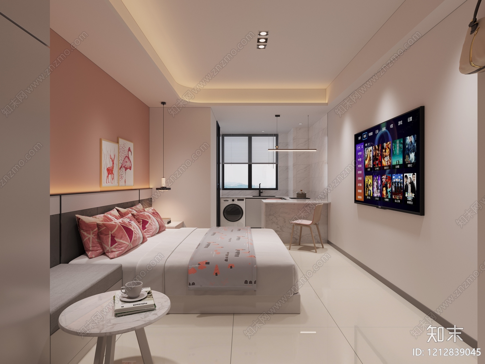 奶油风公寓3D模型下载【ID:1212839045】