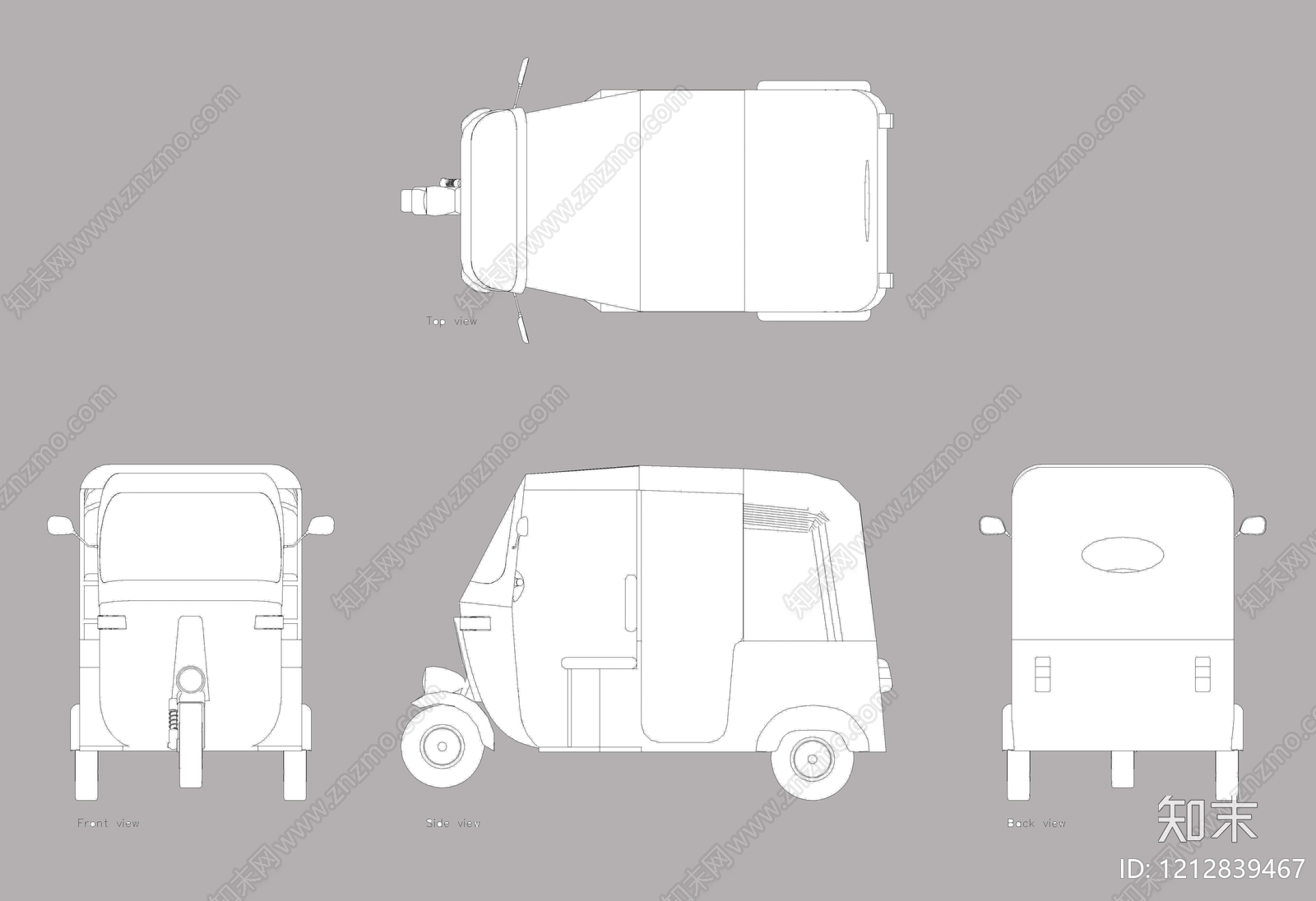 现代交通工具图库施工图下载【ID:1212839467】