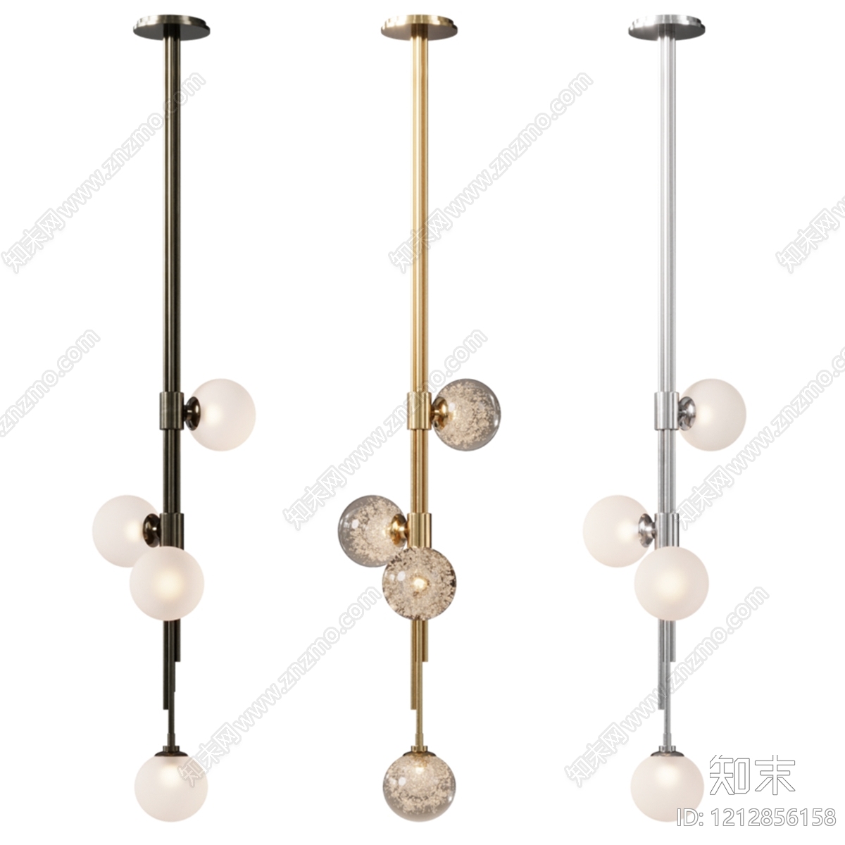 现代简约楼梯吊灯3D模型下载【ID:1212856158】