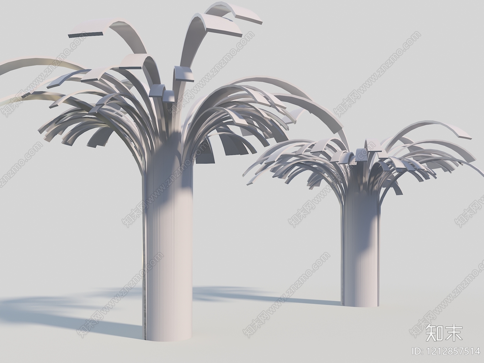 极简主义公园绿地装置3D模型下载【ID:1212857514】