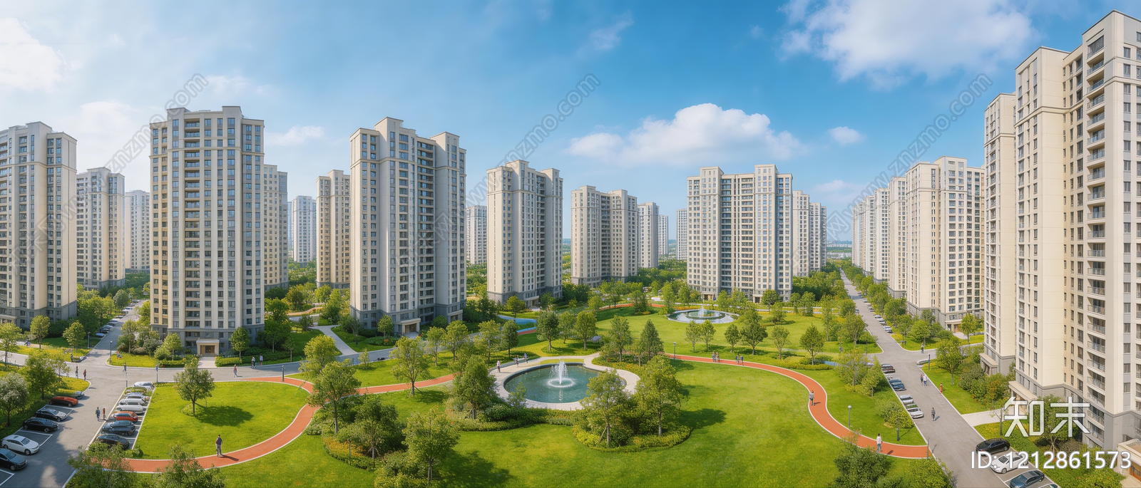 现代小区HDR贴图下载【ID:1212861573】