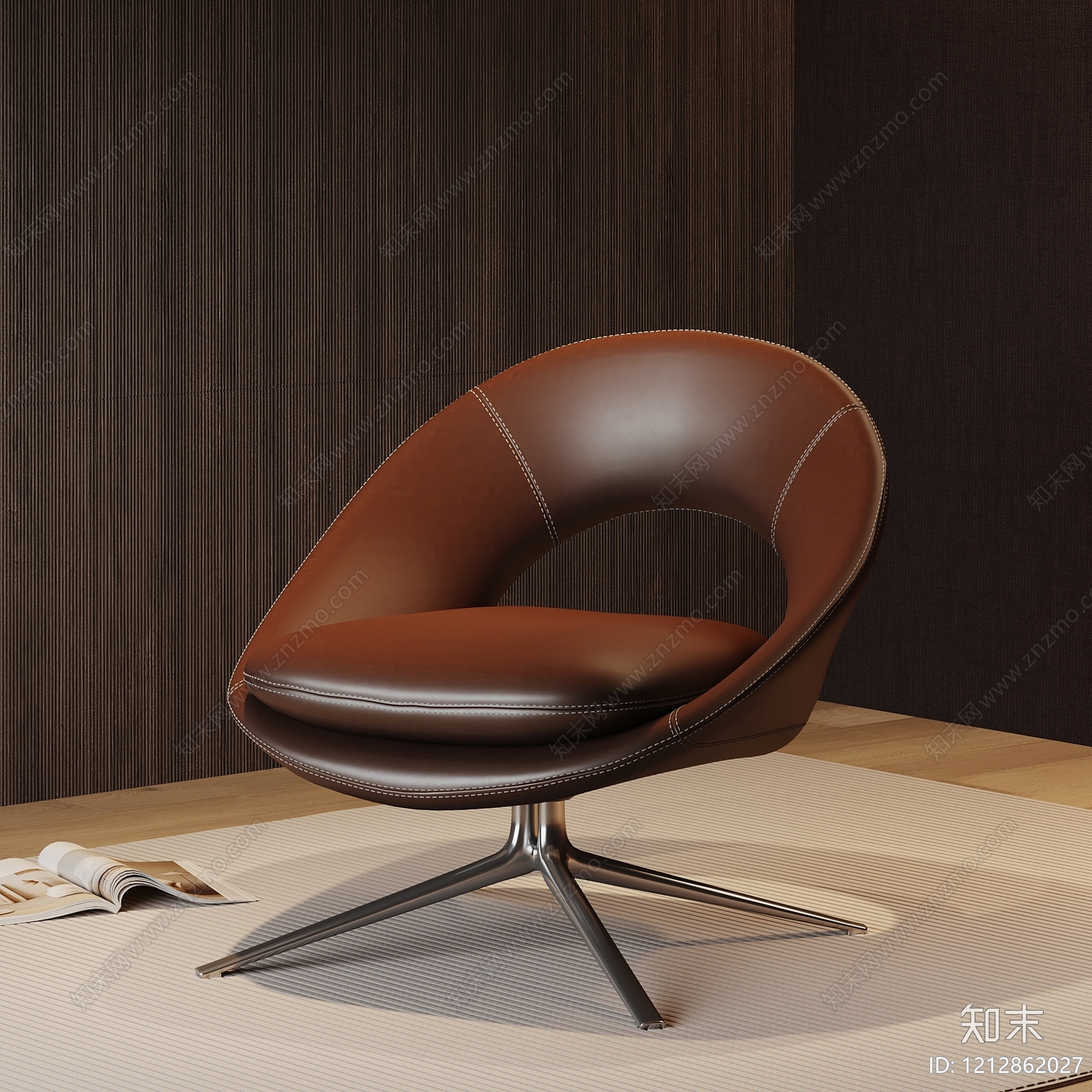 现代简约休闲椅3D模型下载【ID:1212862027】
