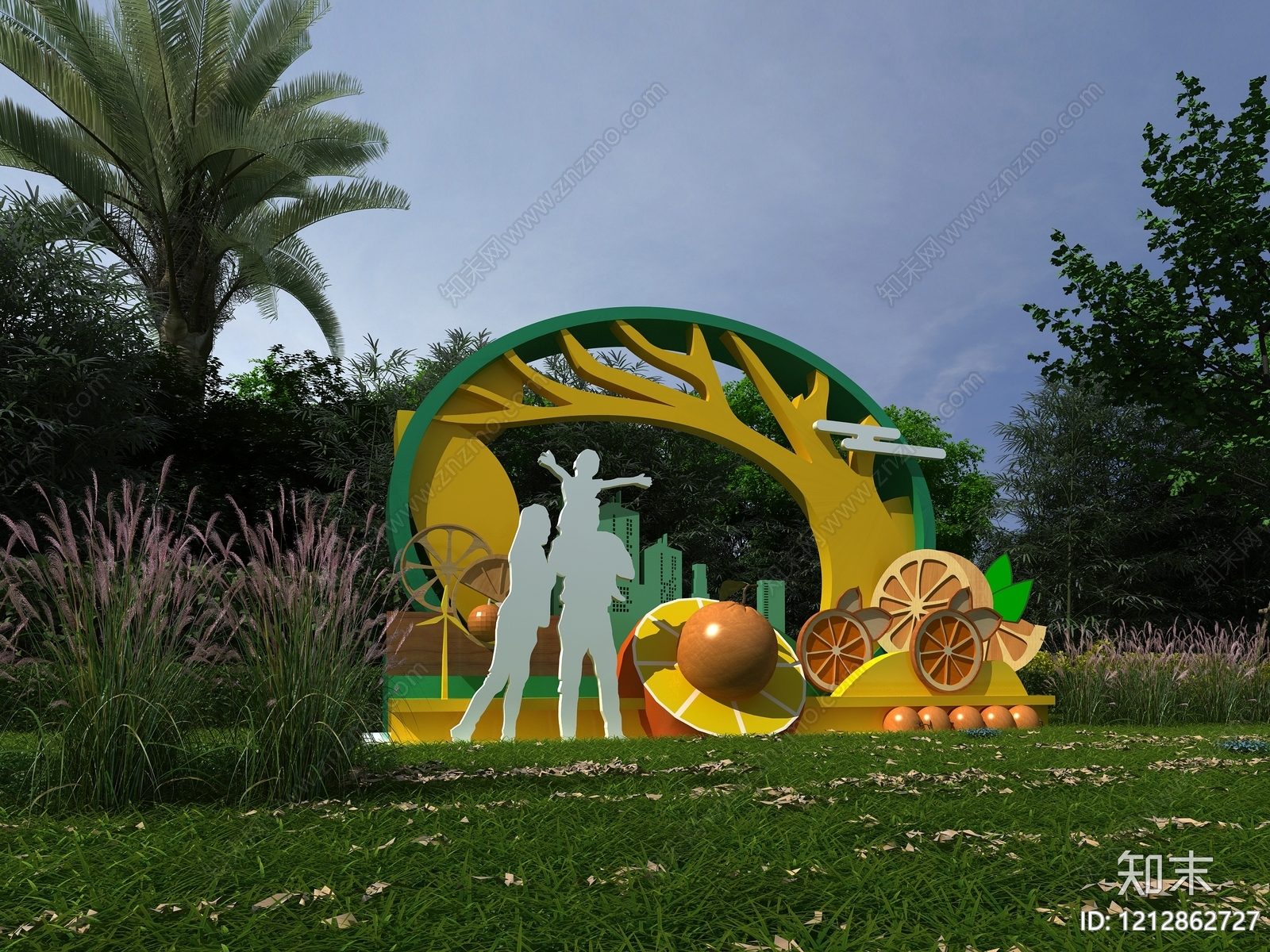 主题IP景观公园绿地装置3D模型下载【ID:1212862727】