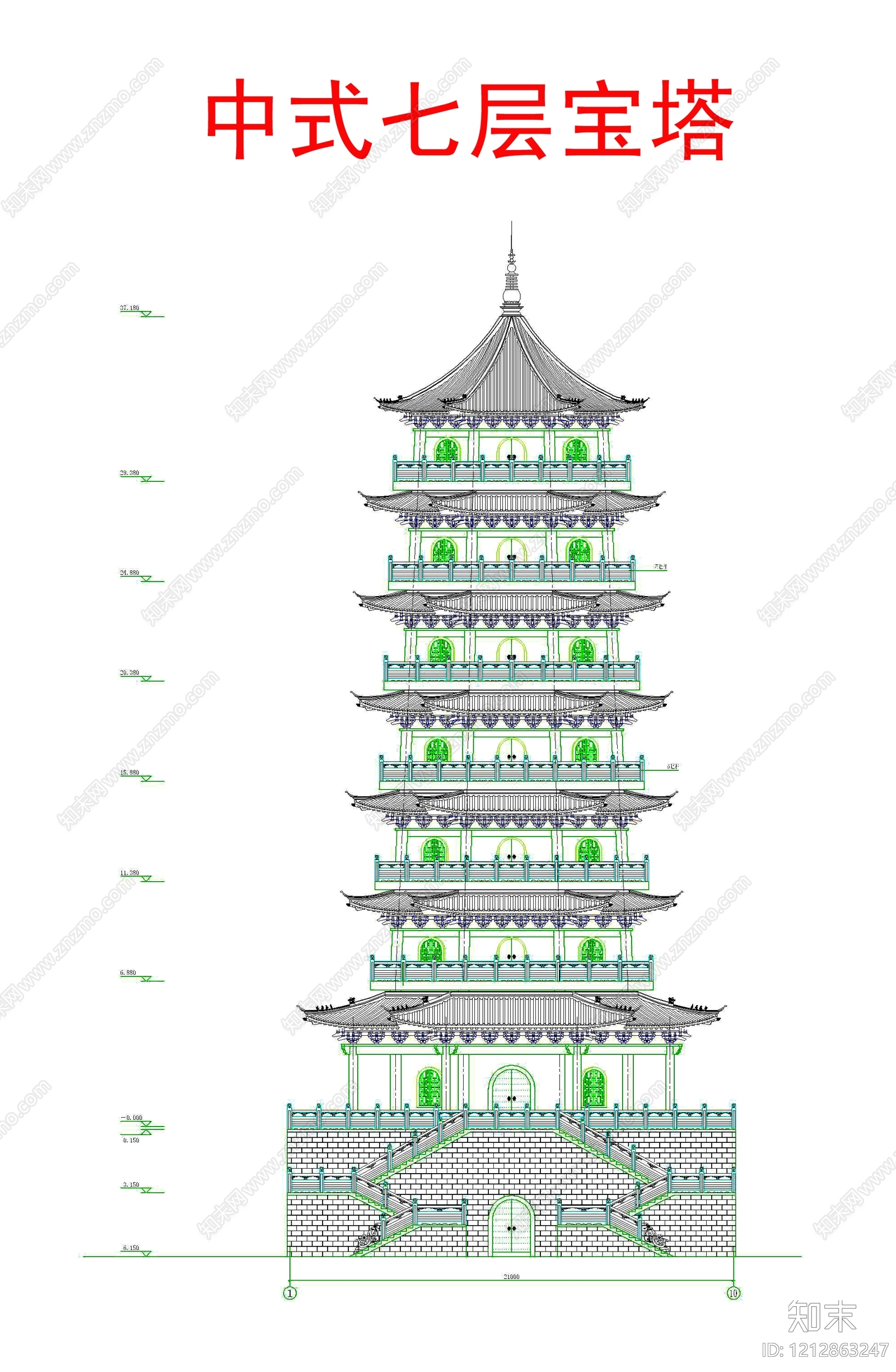 寺庙施工图下载【ID:1212863247】