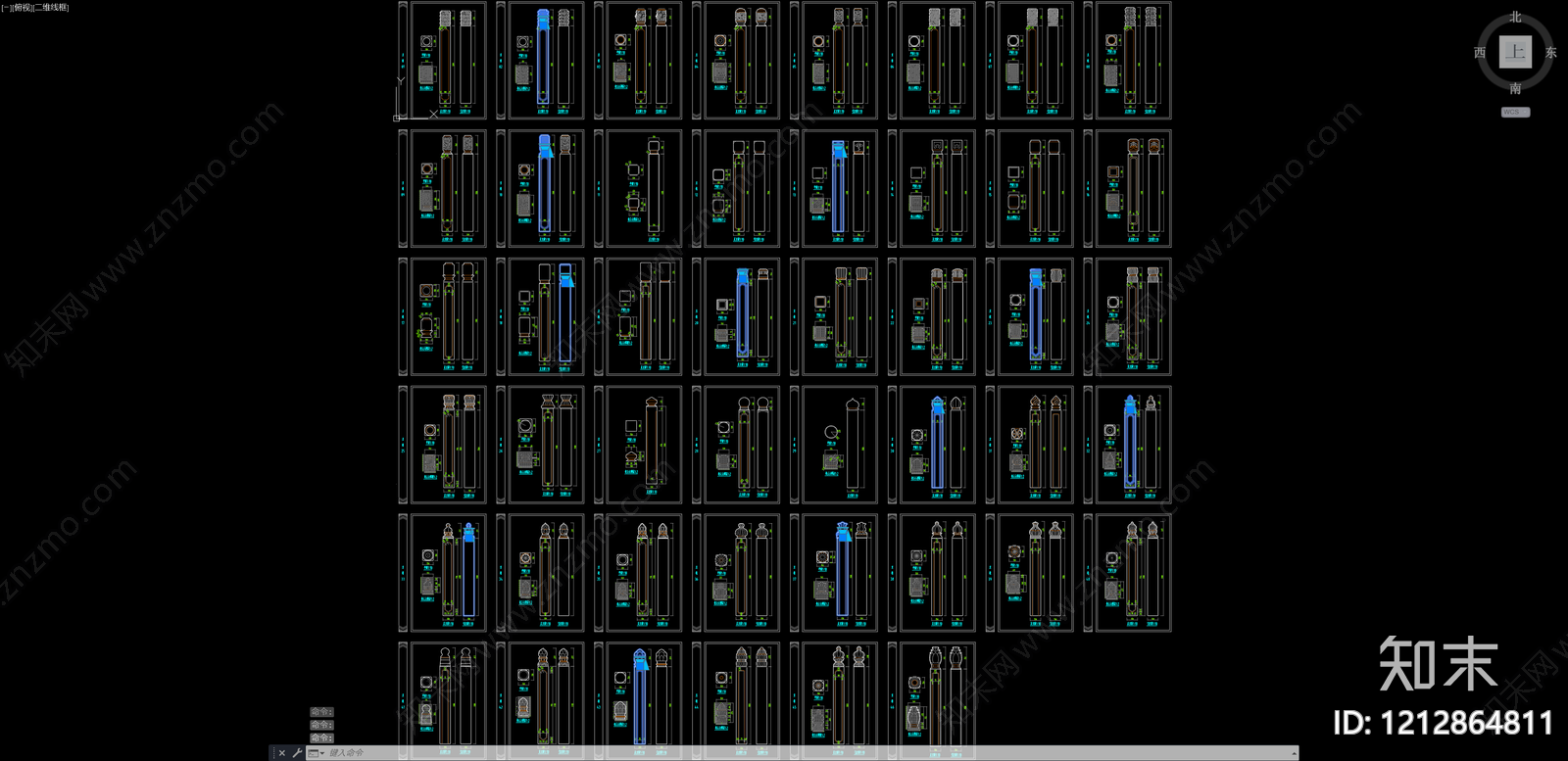 46款传统古建中式立柱动态块合集施工图下载【ID:1212864811】