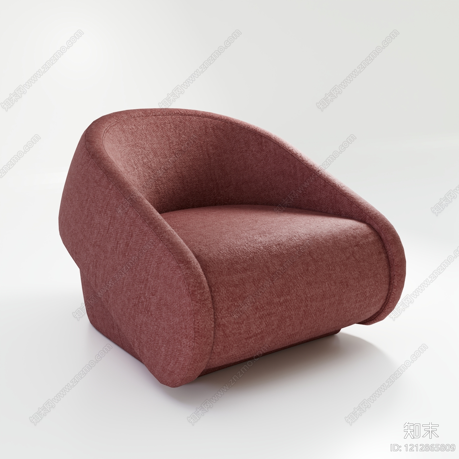 现代简约单人沙发3D模型下载【ID:1212865809】
