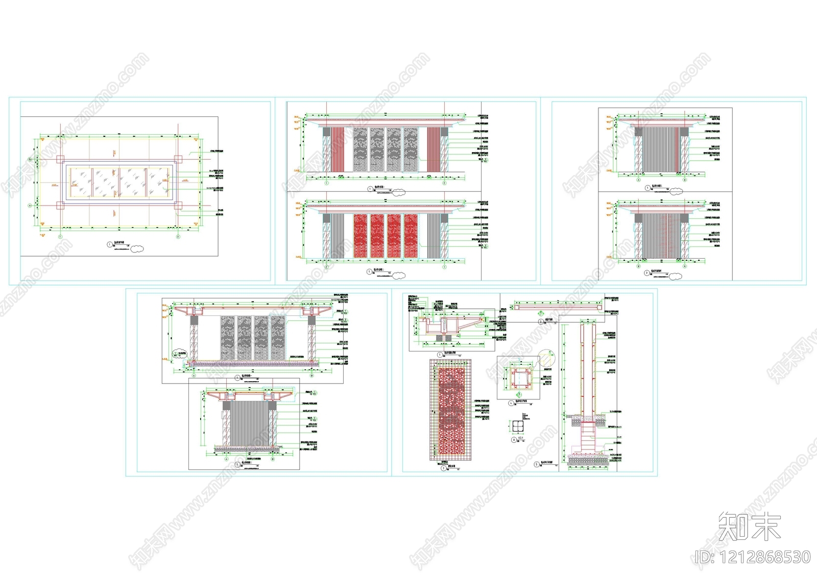 现代亭子图库施工图下载【ID:1212868530】