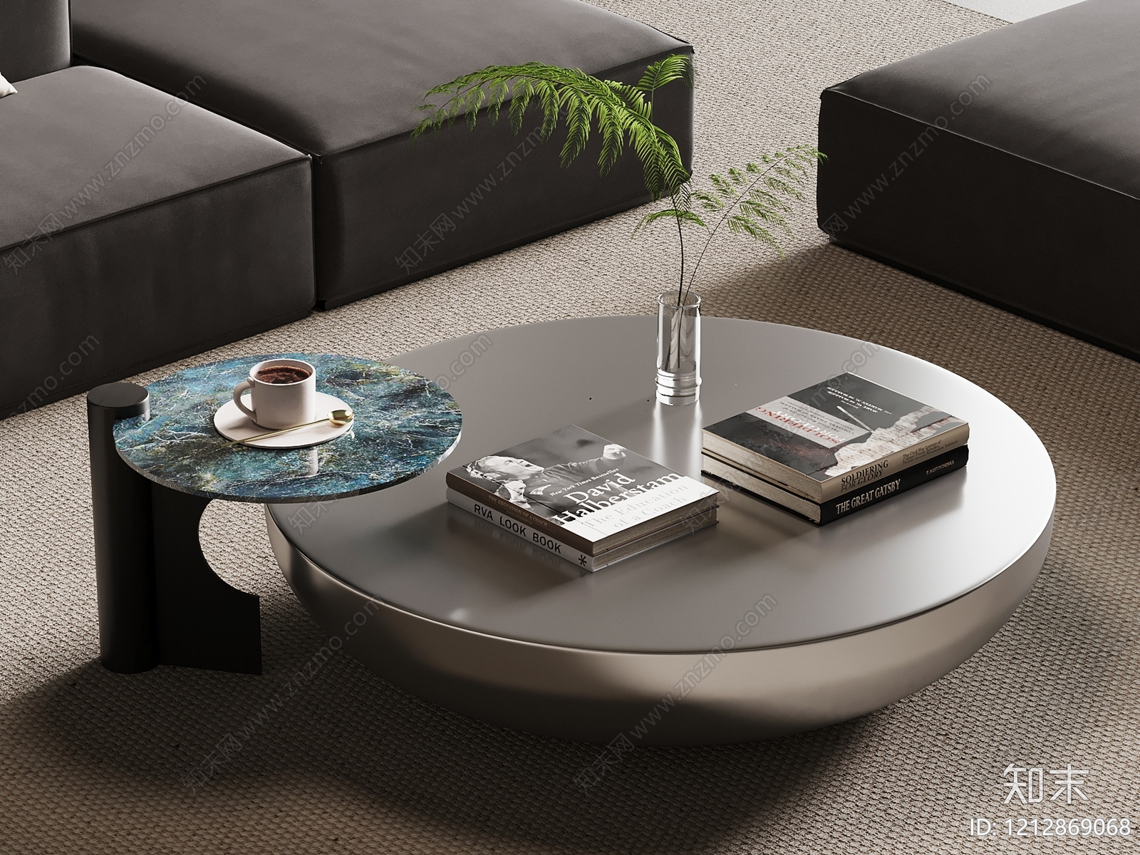 极简茶几SU模型下载【ID:1212869068】
