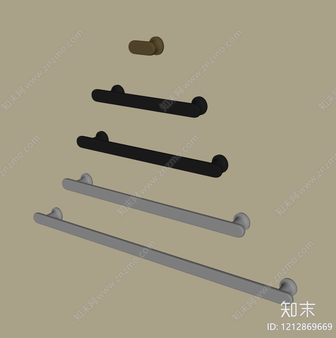 现代简约拉手SU模型下载【ID:1212869669】