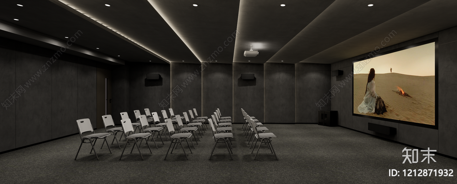 极简报告厅SU模型下载【ID:1212871932】