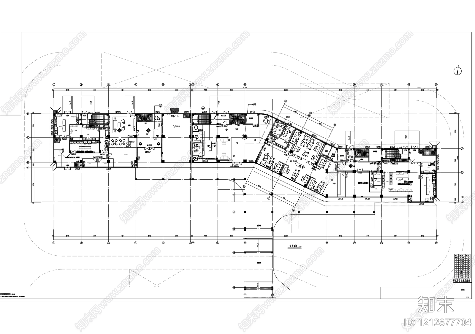 现代养老院cad施工图下载【ID:1212877704】