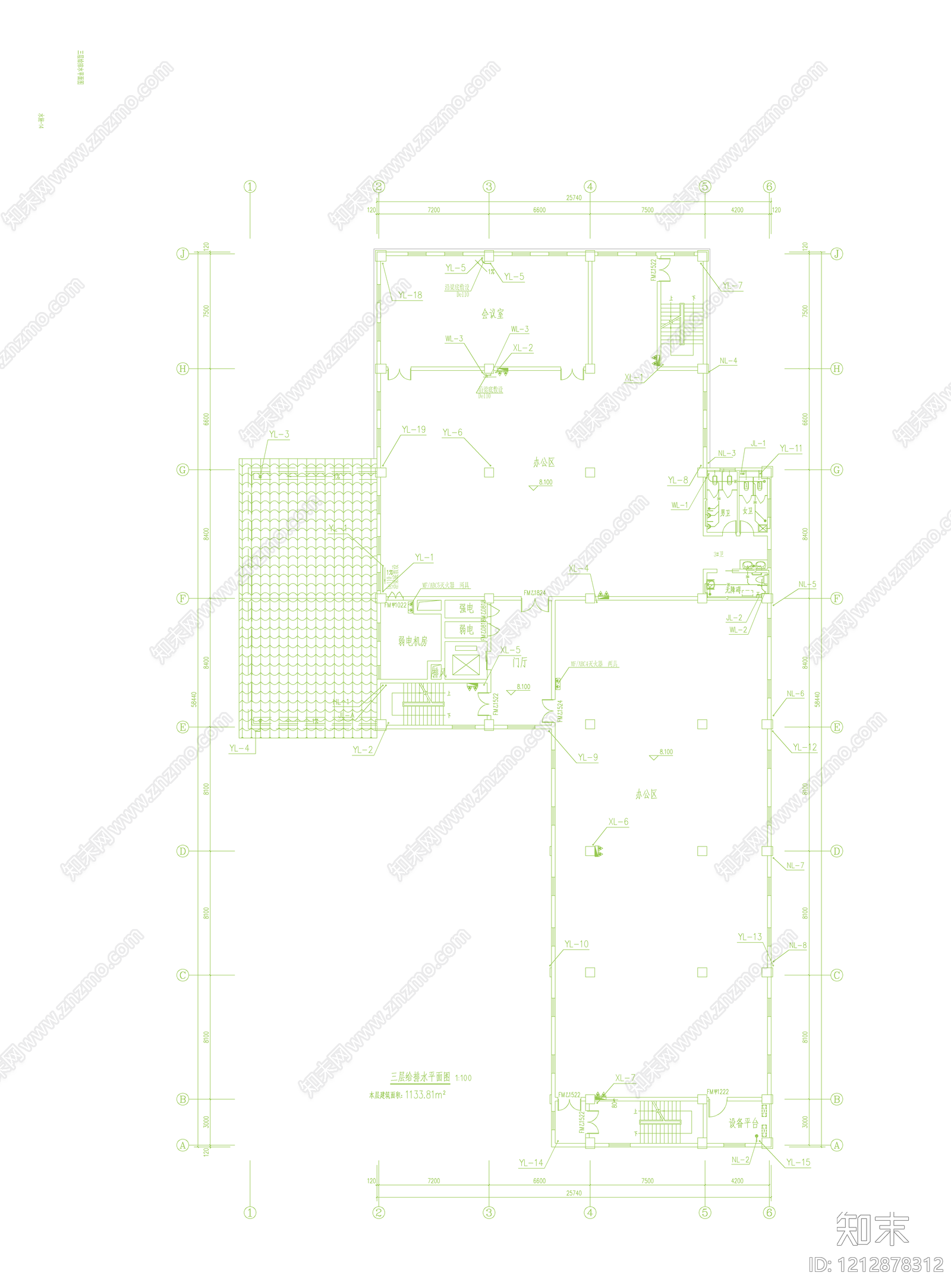 消防给水系统cad施工图下载【ID:1212878312】