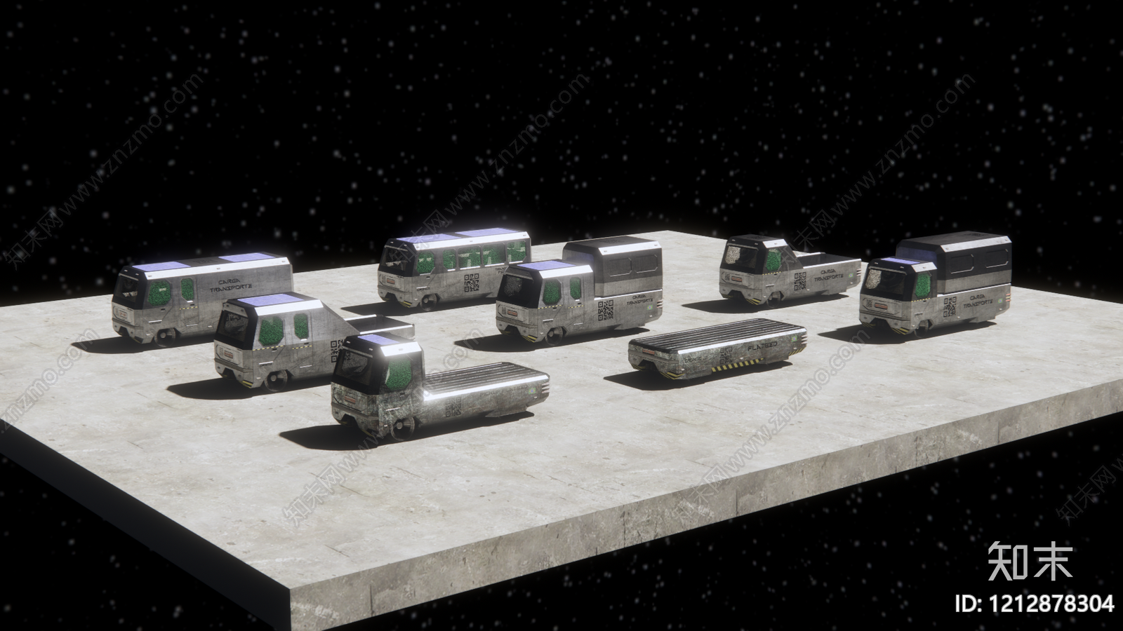 赛博朋克工程车SU模型下载【ID:1212878304】