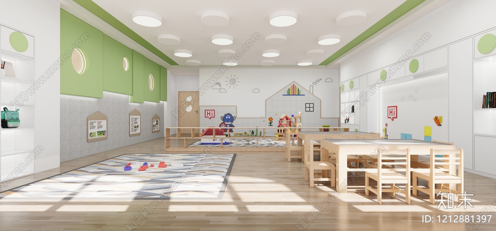 幼儿园内部SU模型精品下载_SketchUp模型_知末网
