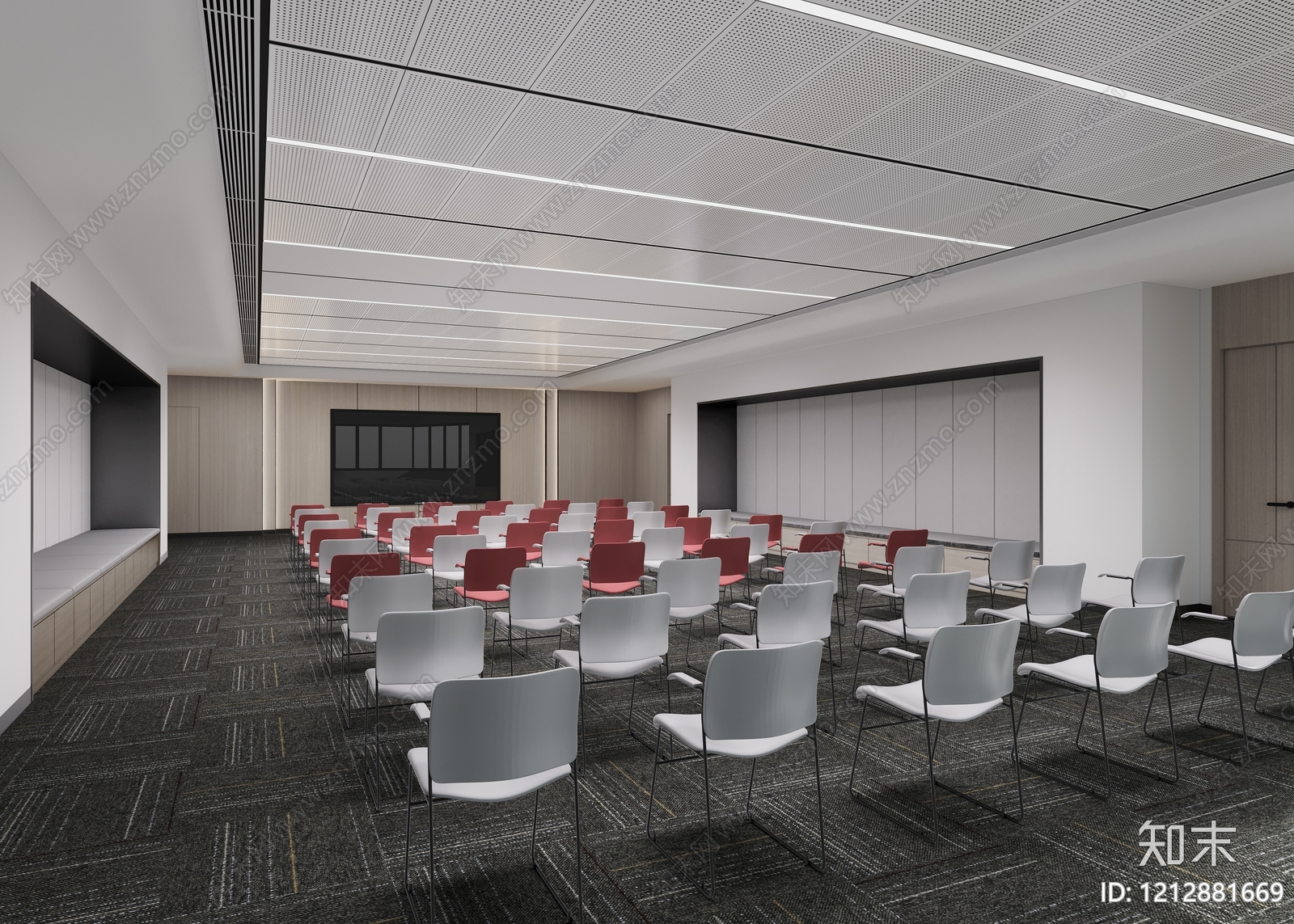 现代简约报告厅SU模型下载【ID:1212881669】