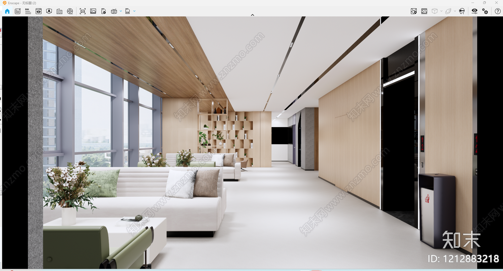 原木风其他办公区域SU模型下载【ID:1212883218】