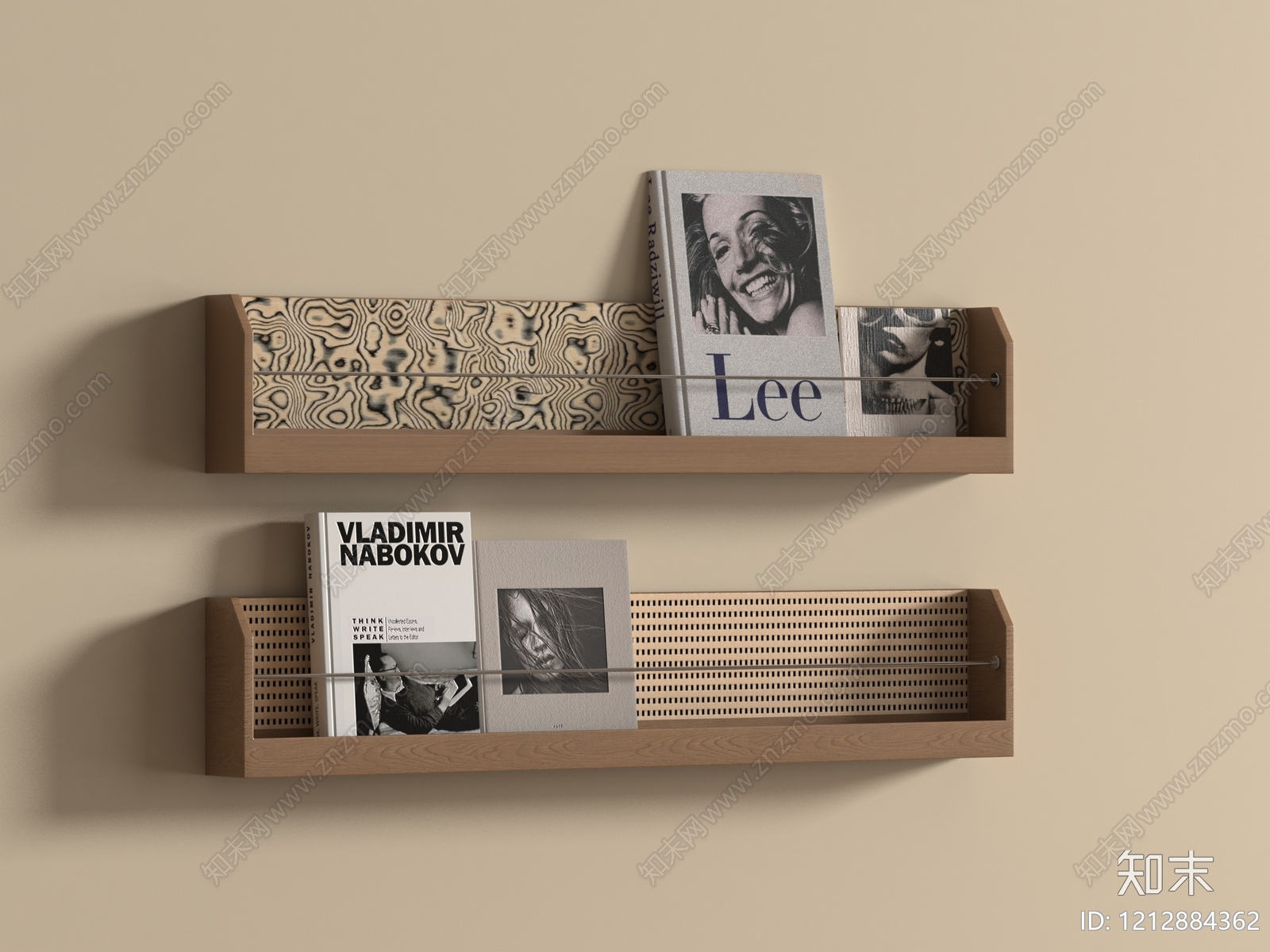 原木风书架SU模型下载【ID:1212884362】