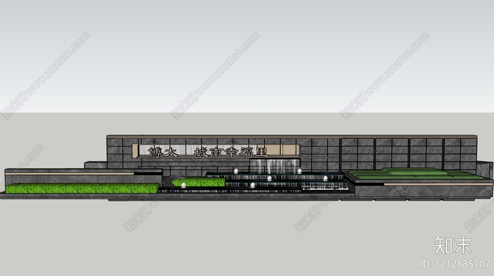 售楼处景观cad施工图下载【ID:1212885707】