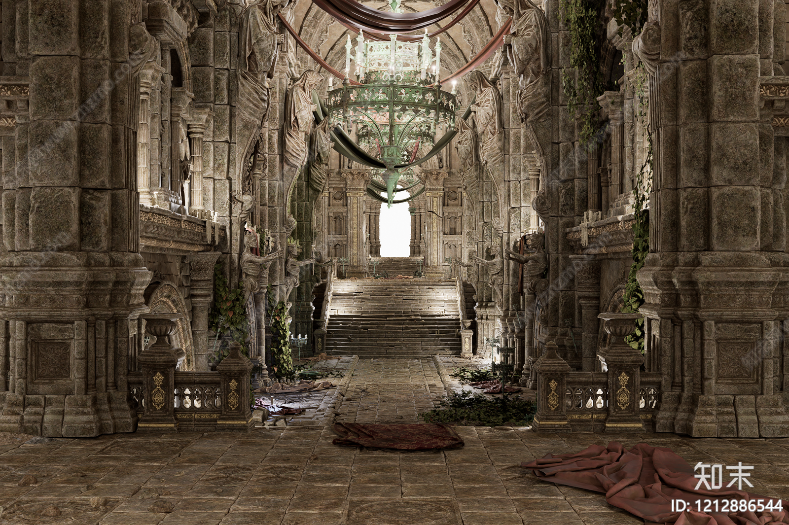 哥特复兴风格古建3D模型下载【ID:1212886544】