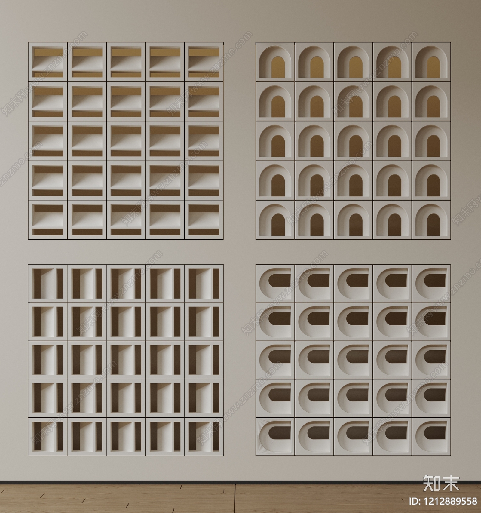 极简隔断3D模型下载【ID:1212889558】