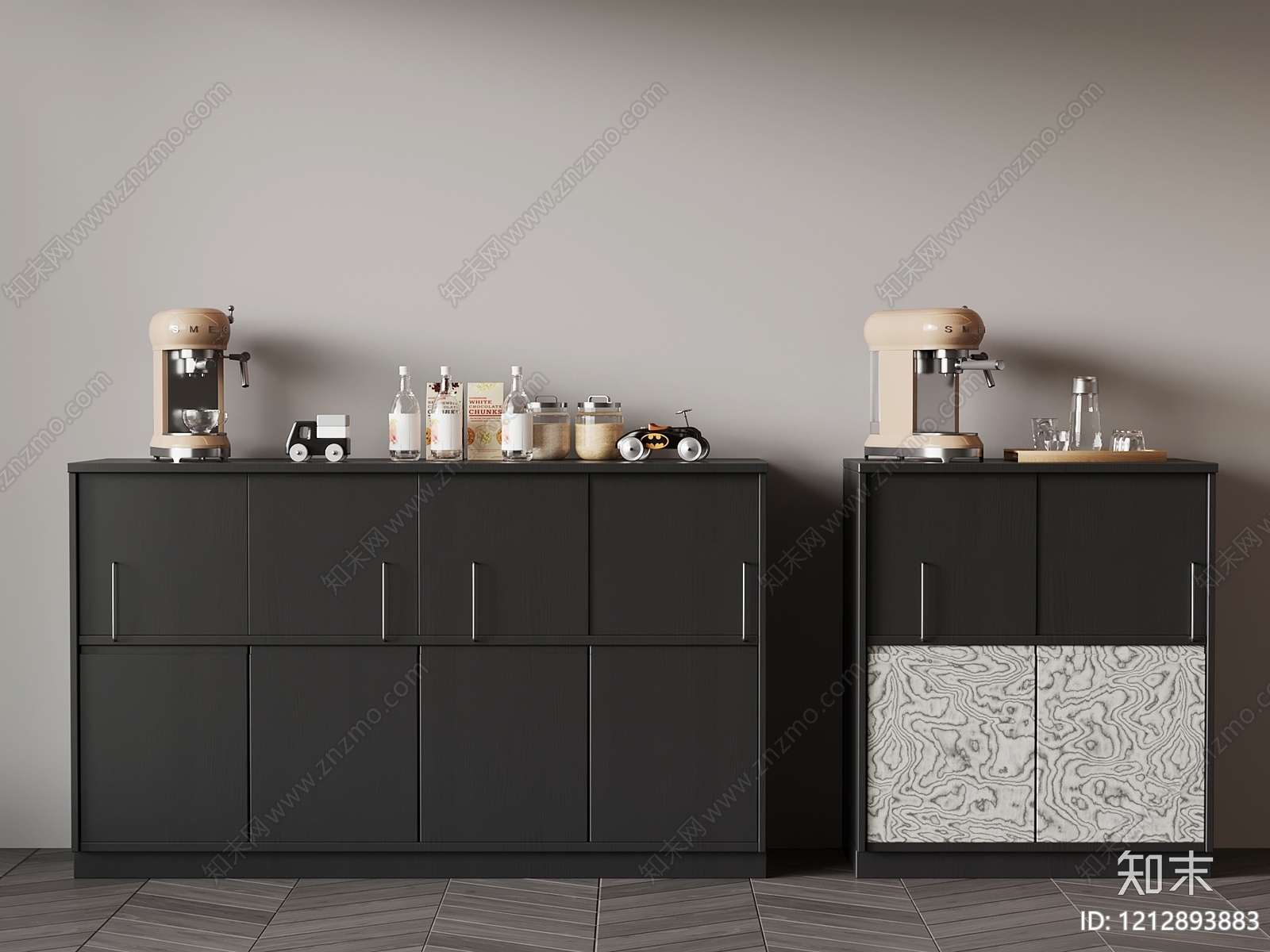现代简约餐边柜3D模型下载【ID:1212893883】