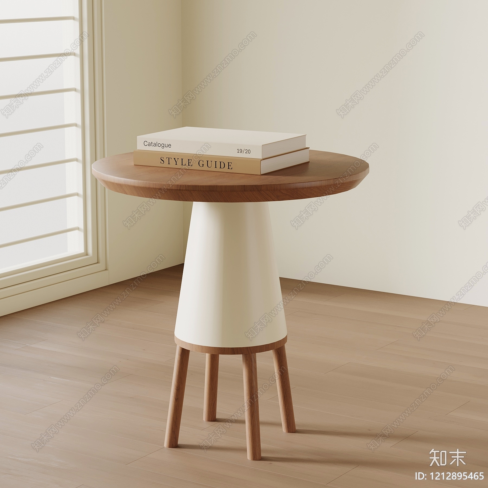 奶油风边几3D模型下载【ID:1212895465】