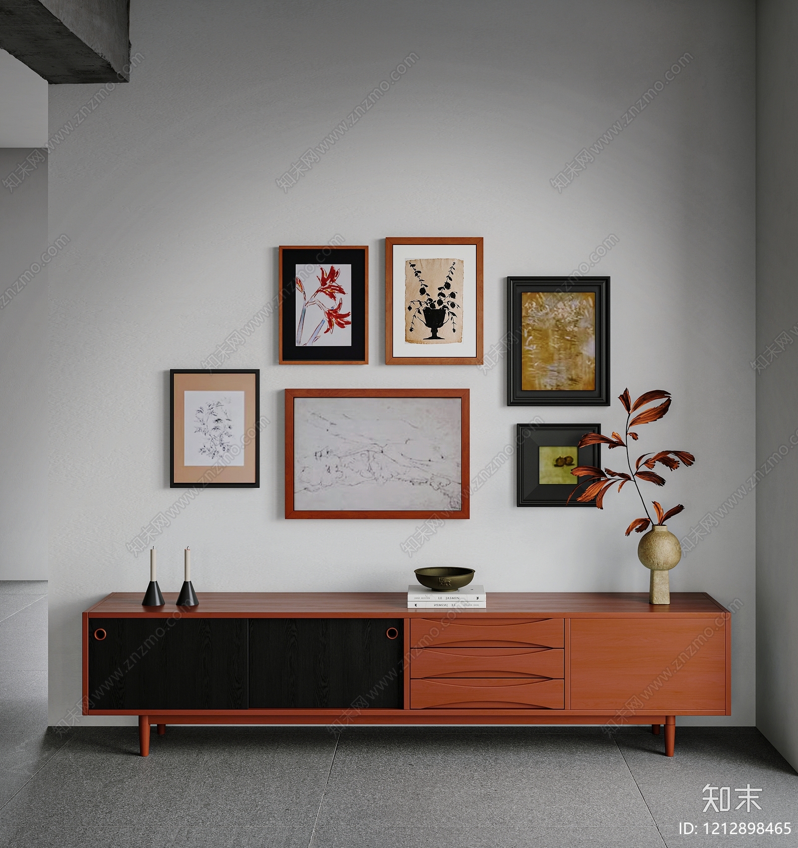 中古风电视柜SU模型下载【ID:1212898465】