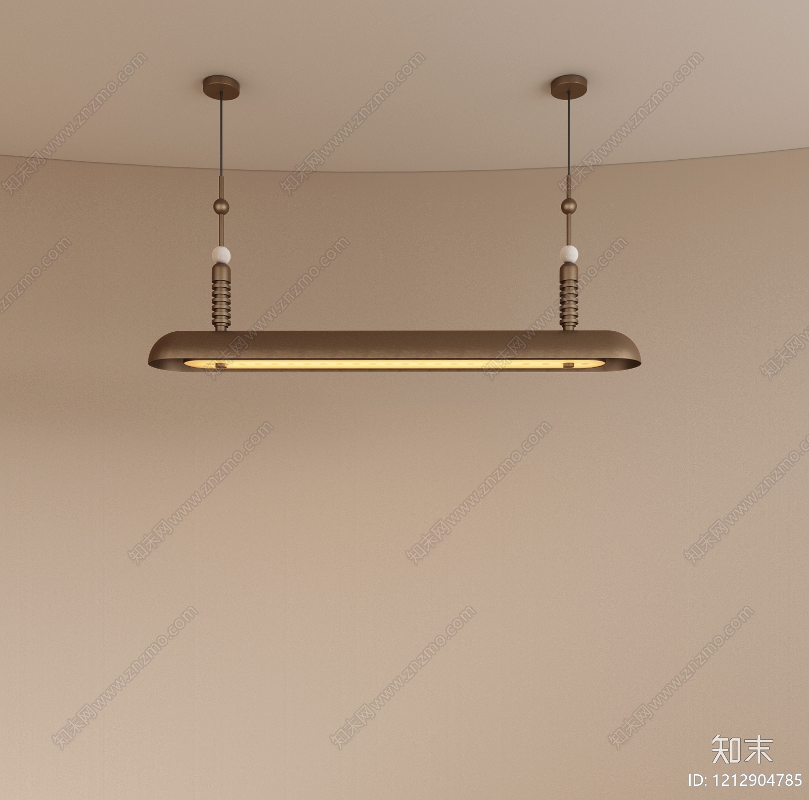 中古风长条吊灯3D模型下载【ID:1212904785】