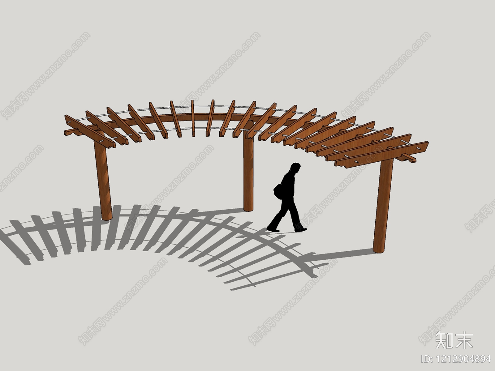 现代主义廊架SU模型下载【ID:1212904894】