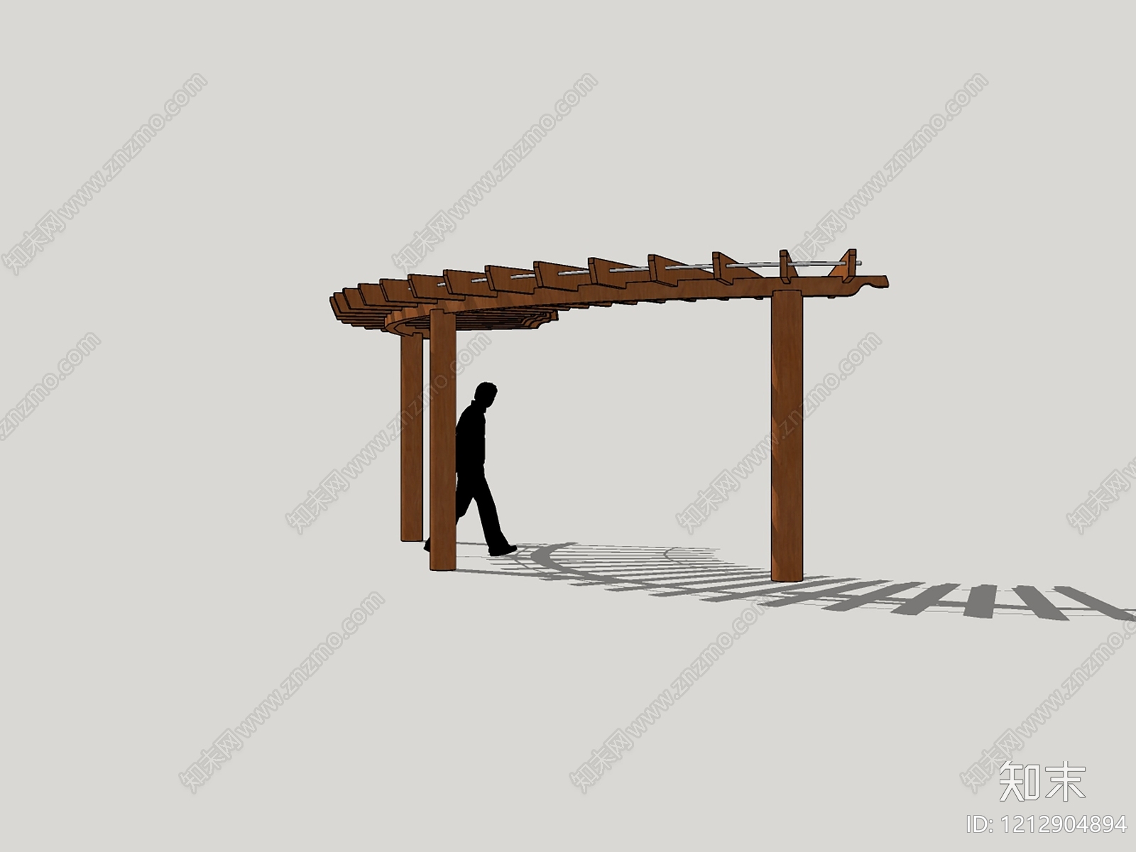 现代主义廊架SU模型下载【ID:1212904894】