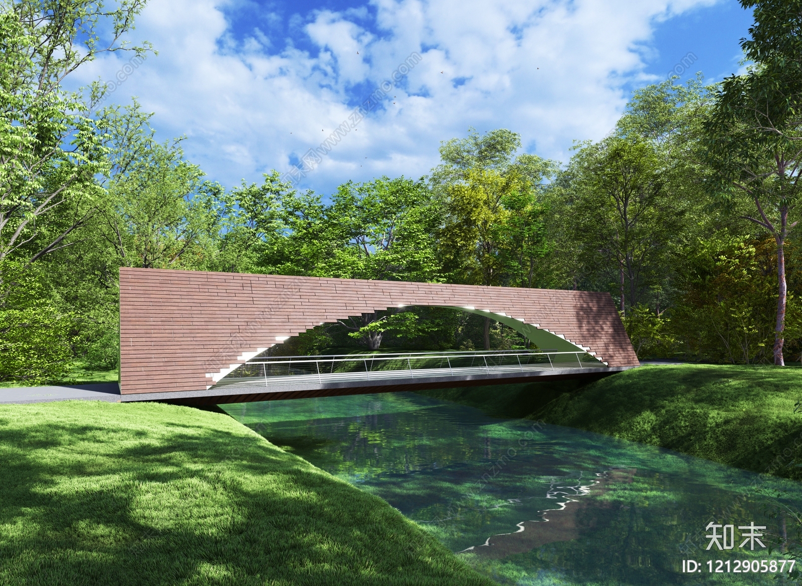 现代主义大桥SU模型下载【ID:1212905877】