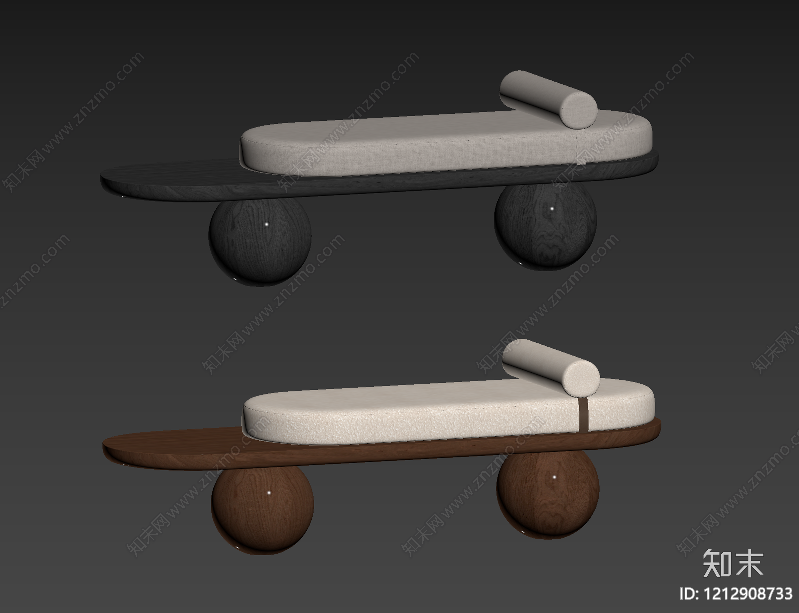 现代简约沙发凳3D模型下载【ID:1212908733】