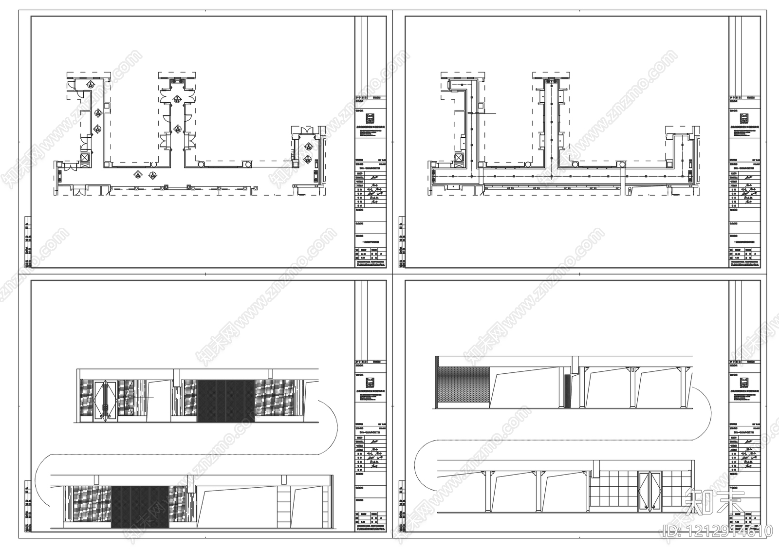 现代走廊施工图下载【ID:1212914610】