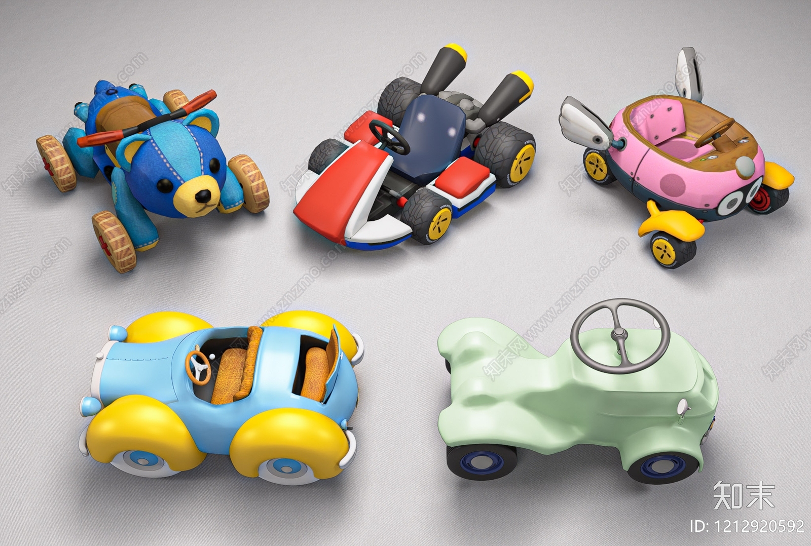童趣卡通汽车SU模型下载【ID:1212920592】