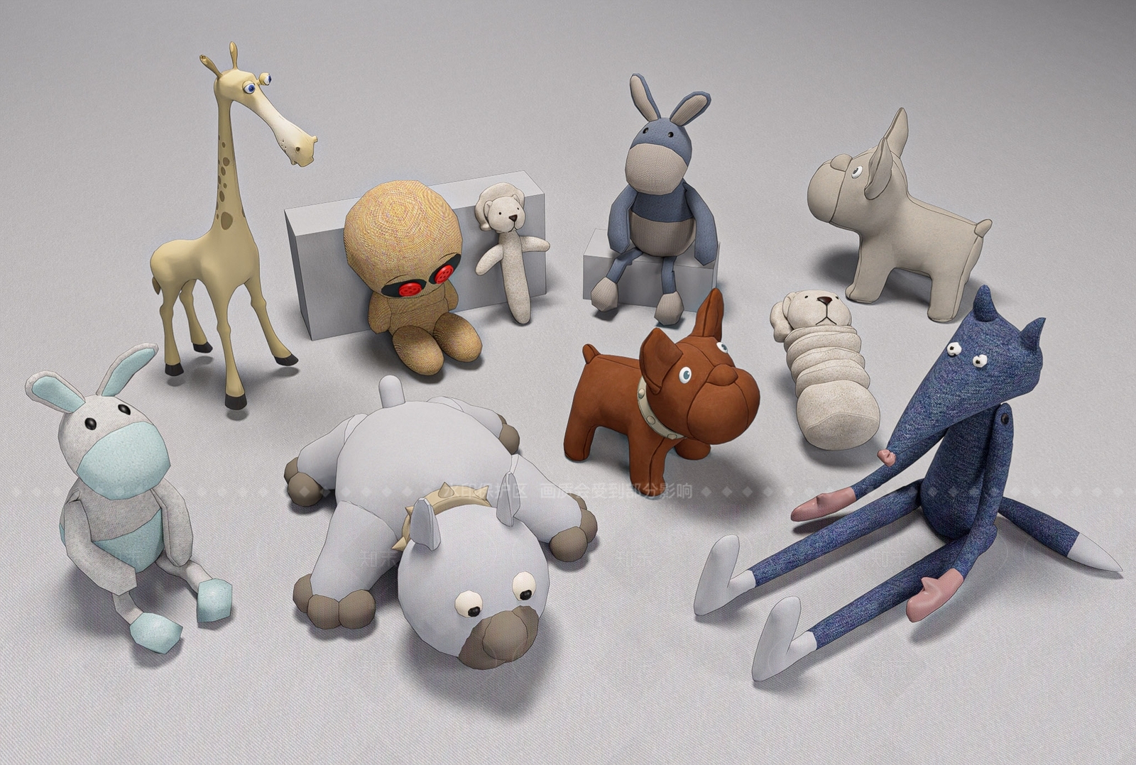 卡通玩偶风虚拟人物SU模型下载【ID:1212922337】