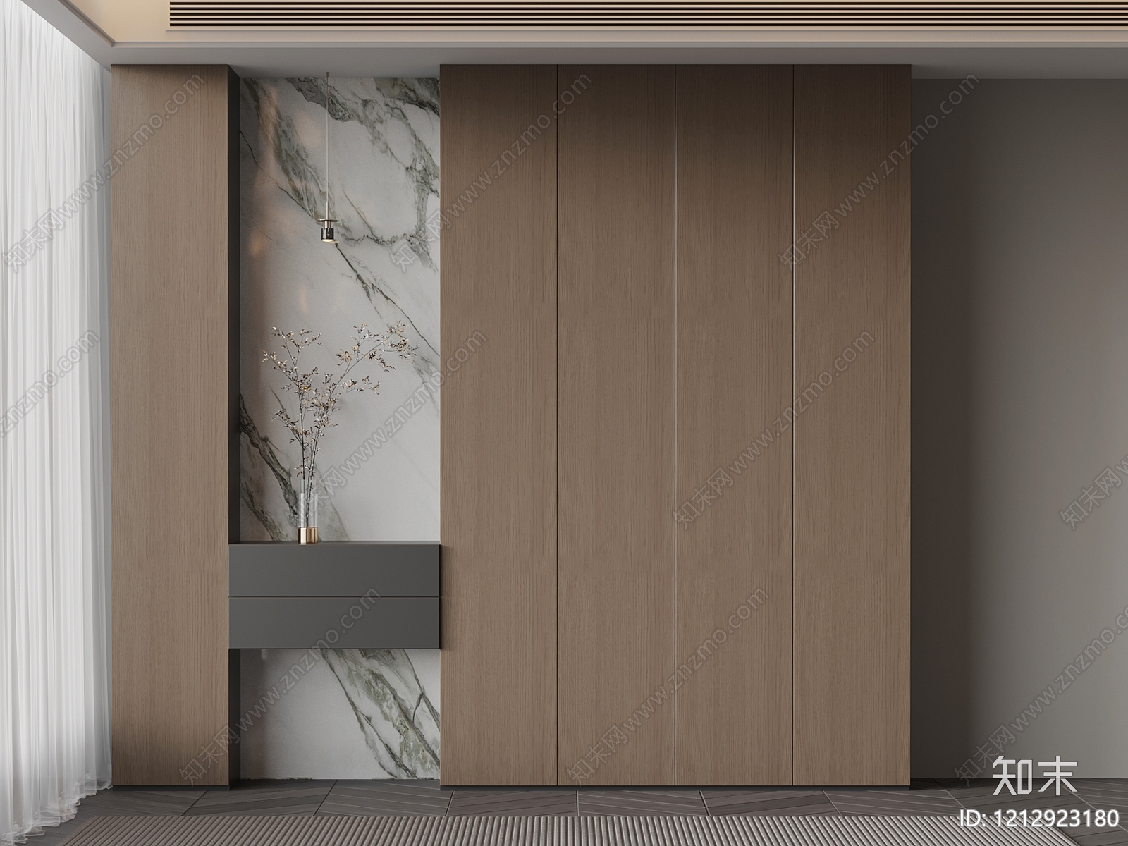 极简玄关SU模型下载【ID:1212923180】