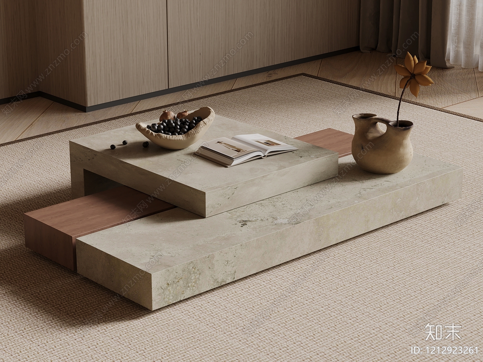 侘寂茶几3D模型下载【ID:1212923261】