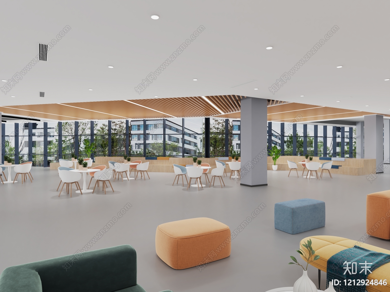 现代简约休息区3D模型下载【ID:1212924846】
