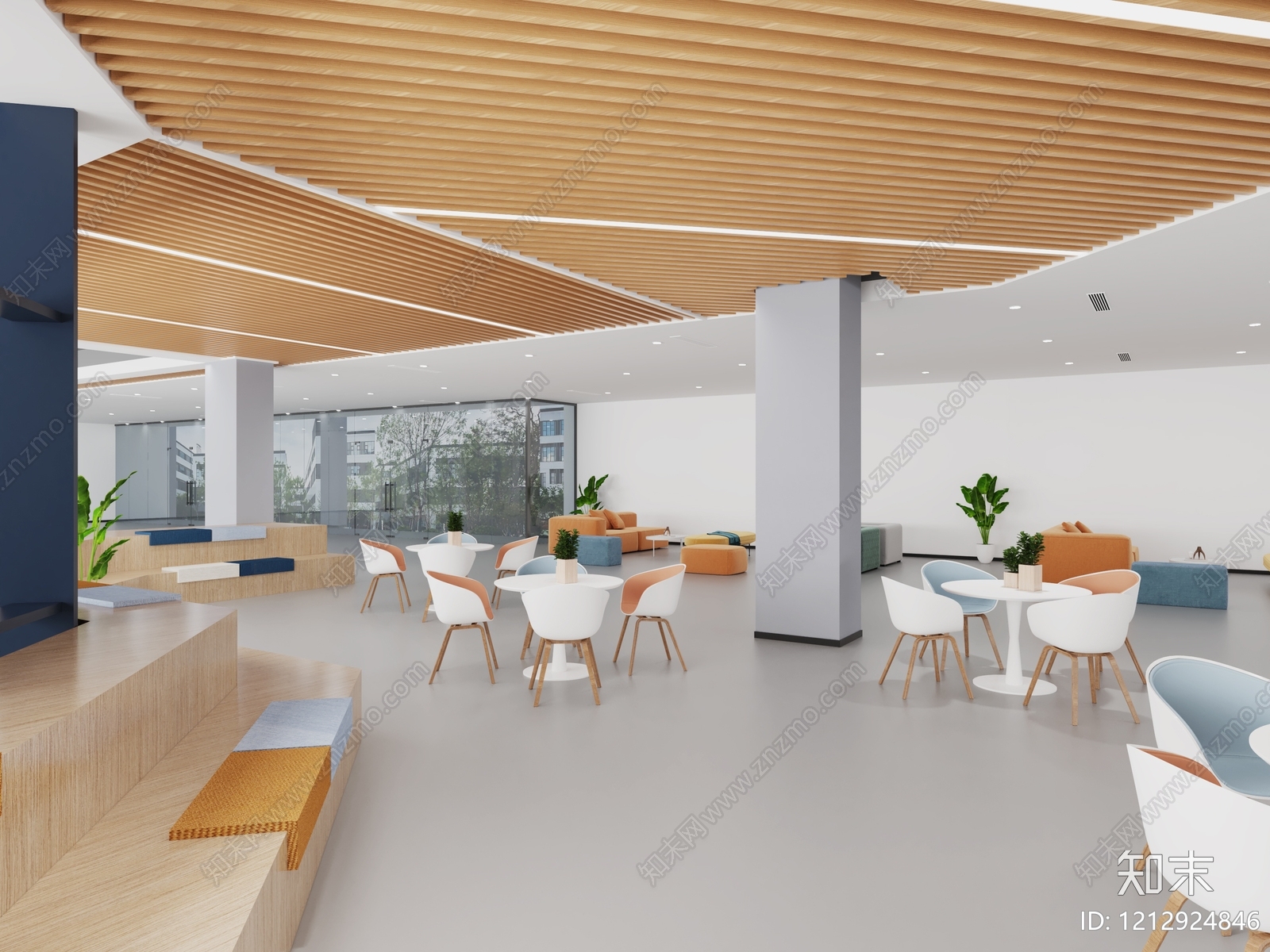 现代简约休息区3D模型下载【ID:1212924846】