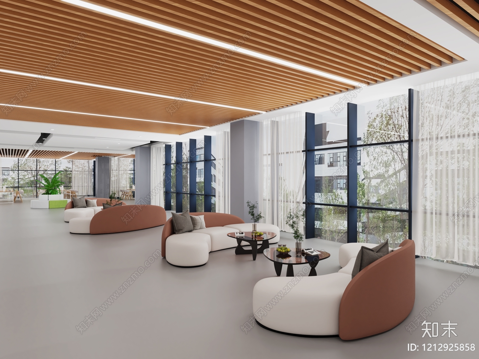 现代简约图书馆3D模型下载【ID:1212925858】