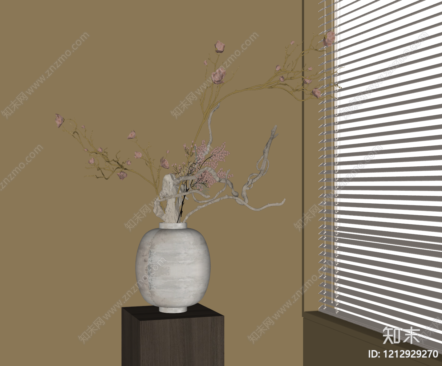奶油风花瓶SU模型下载【ID:1212929270】