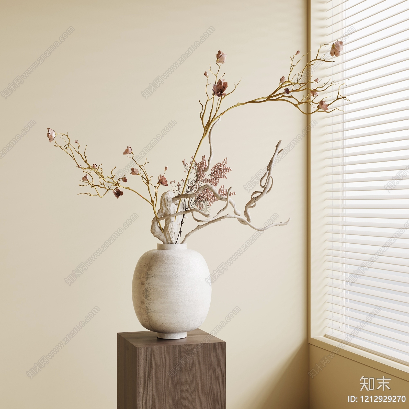 奶油风花瓶SU模型下载【ID:1212929270】