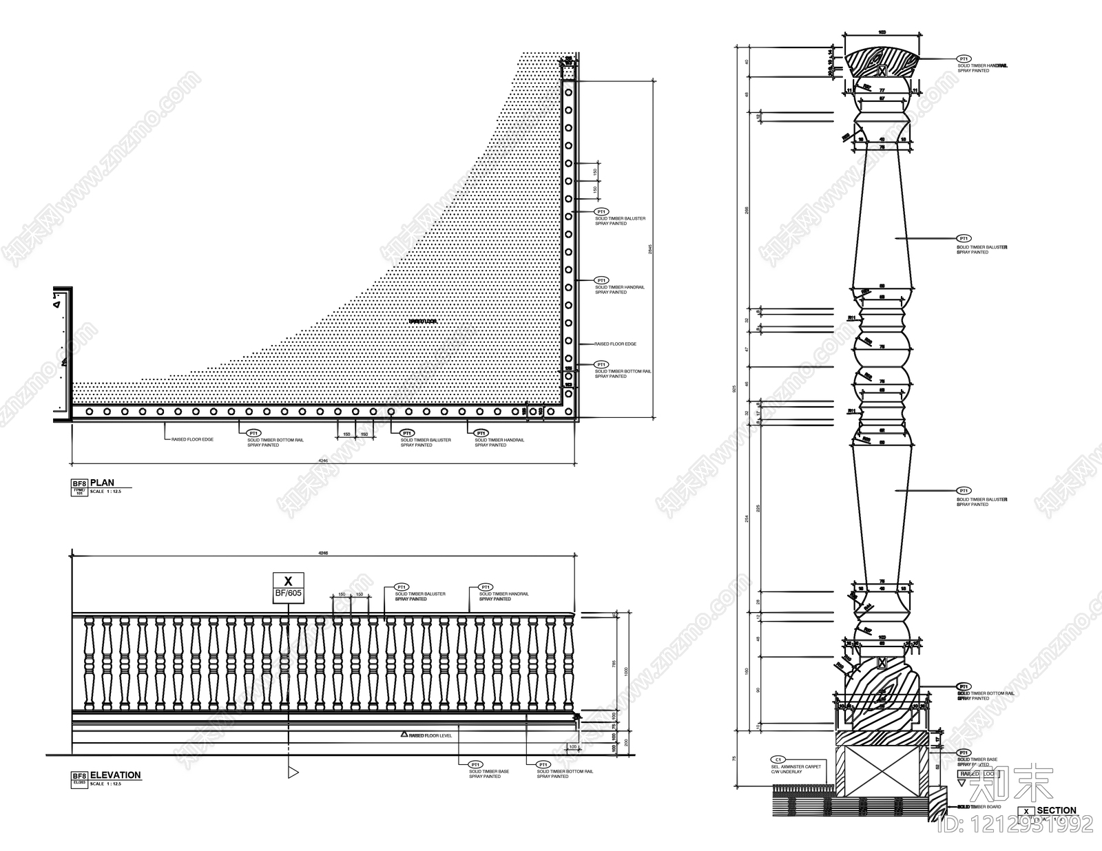 欧式栏杆施工图下载【ID:1212931992】