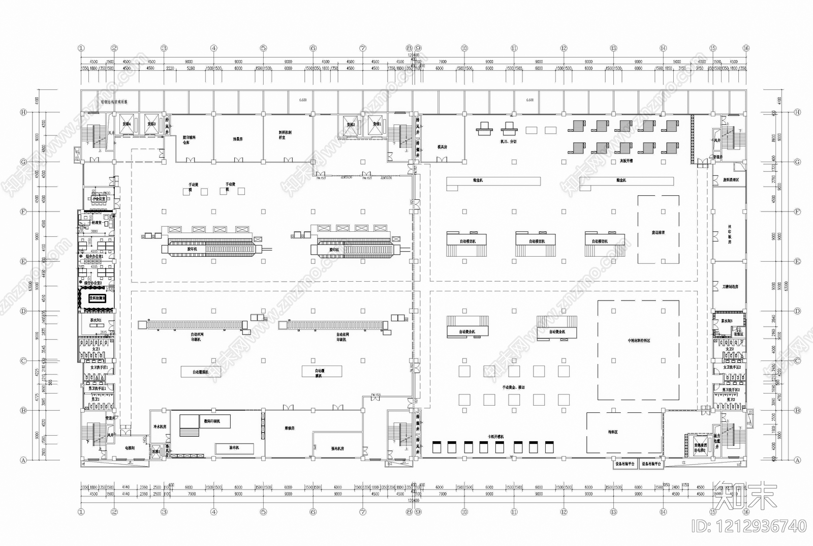 现代厂房施工图下载【ID:1212936740】