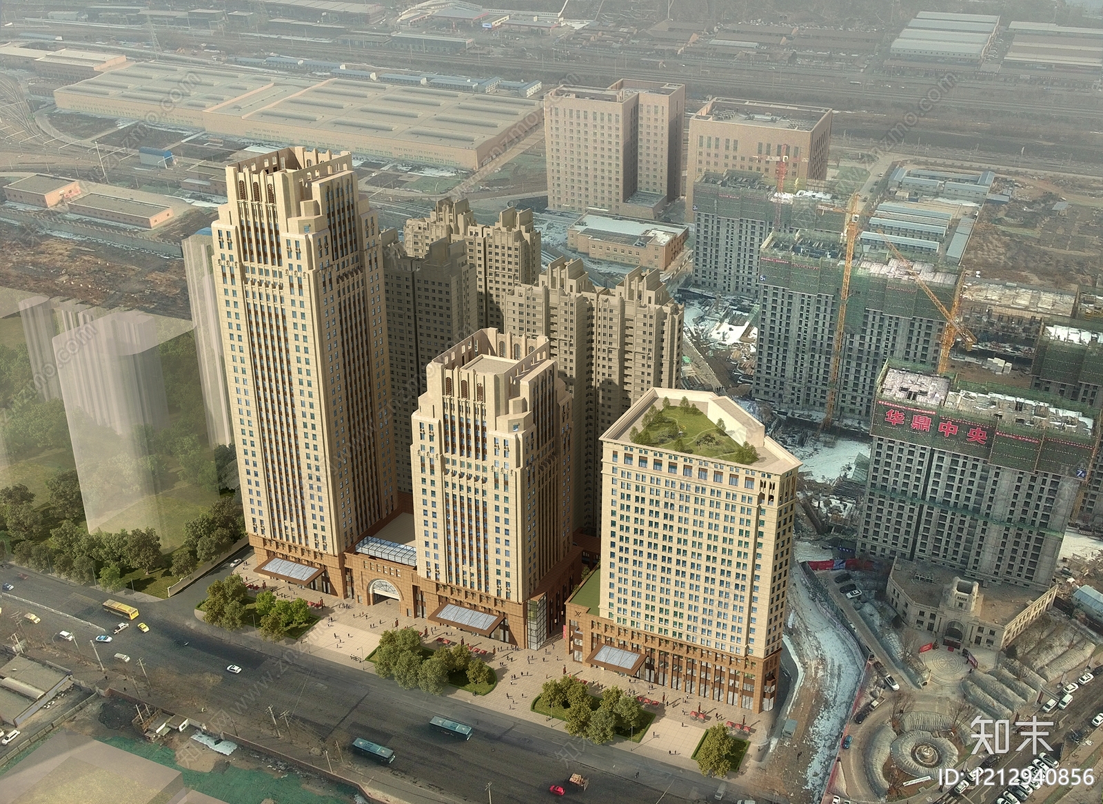 新古典主义写字楼3D模型下载【ID:1212940856】